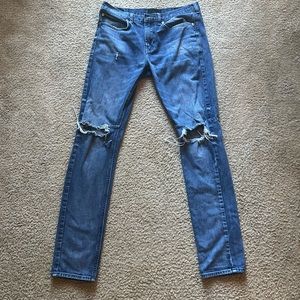 Stacked skinny jeans